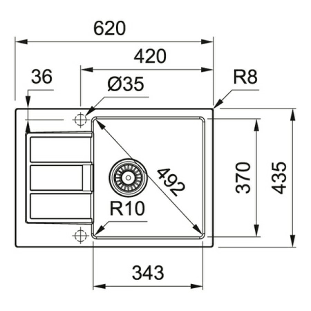 Мойка кухонная FRANKE S2D 611-62/435 (белый) Мойка кухонная FRANKE S2D 611-62/435 (белый)