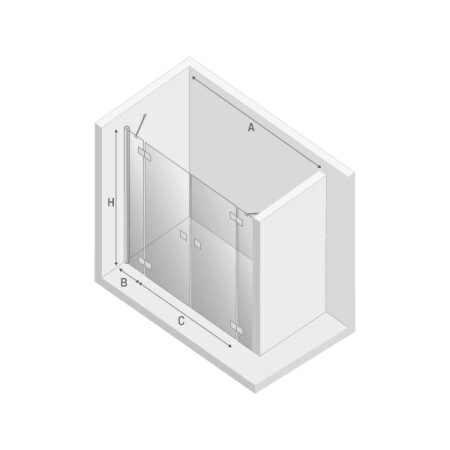 Дверь в нишу New Trendy REFLEXA 150x200