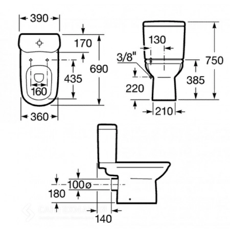 Бачок для унитаза Roca Giralda 341469000 Бачок для унитаза Roca Giralda 341469000
