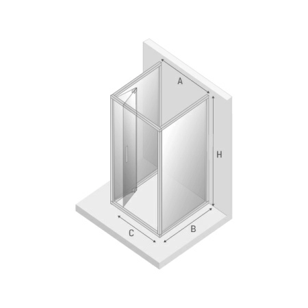 Душевой уголок New Trendy ALTA 90x90x195 (var 2)