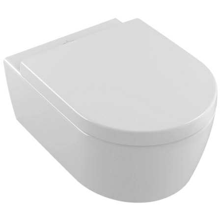 Унитаз подвесной Villeroy&Boch Avento 5656HR01 37x56 с сиденьем SoftСlose, безободковый Унитаз подвесной Villeroy&Boch Avento 5656HR01 37x56 с сиденьем SoftСlose, безободковый