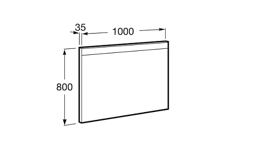 Зеркало Roca Prisma Comfort 100 см, антизапотевание, сенсор, A812266000