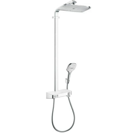Душевая система Hansgrohe Raindance Select E 360 1jet ST Showerpipe 27288400, белый/хром Душевая система Hansgrohe Raindance Select E 360 1jet ST Showerpipe 27288400, белый/хром