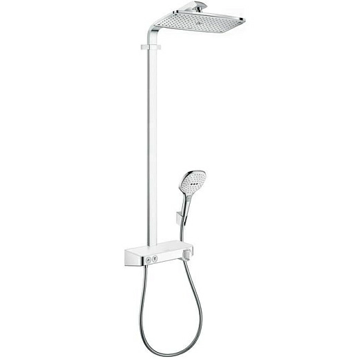 Душевая система Hansgrohe Raindance Select E 360 1jet ST Showerpipe 27288400, белый/хром