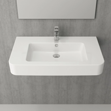 Раковина подвесной Bocchi Parma 85x50 , белая Раковина подвесной Bocchi Parma 85x50 , белая