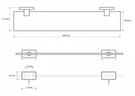 Полка стеклянная Bemeta Niki 153102042 50 x 11.5 x 3.5 cм, хром Полка стеклянная Bemeta Niki 153102042 50 x 11.5 x 3.5 cм, хром