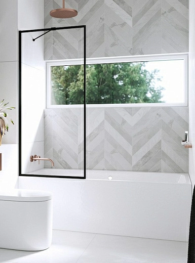 Шторка на ванну Radaway Modo New Black PNJ Frame 80 (прозрачное)