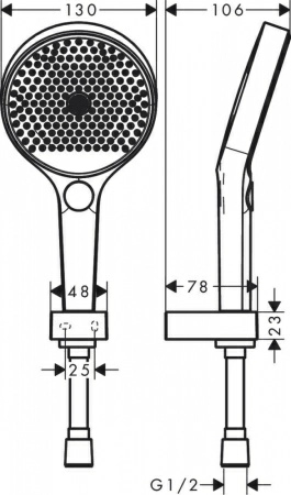 Душевой набор Hansgrohe Rainfinity 130 3jet Porter 26852000, хром Душевой набор Hansgrohe Rainfinity 130 3jet Porter 26852000, хром
