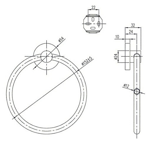 Держатель для полотенец Villeroy&Boch Elements, TVA15100500061