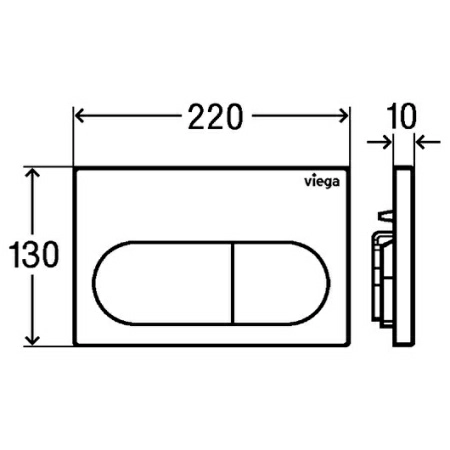 Инсталляция для унитаза Viega Prevista Dry с кнопкой Visign for Life 6 Инсталляция для унитаза Viega Prevista Dry с кнопкой Visign for Life 6