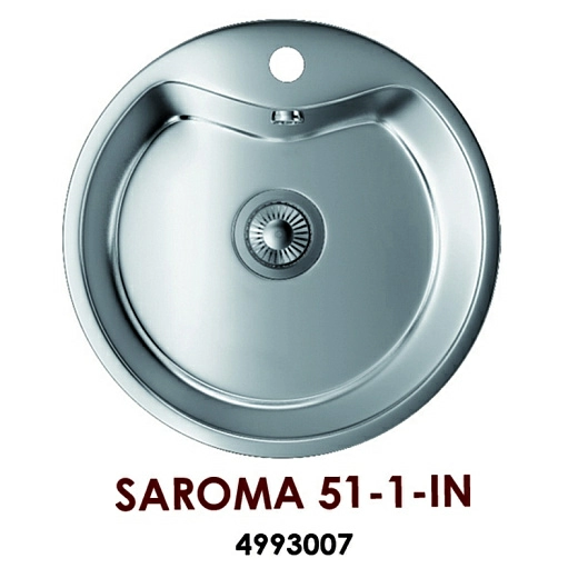 Мойка кухонная Omoikiri Saroma 51-1-IN нержавеющая сталь, 4993007