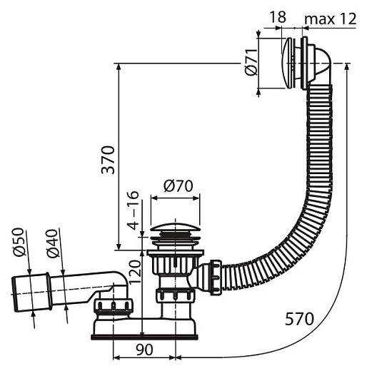 Слив-перелив Ravak X01377