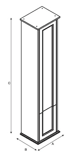 Шкаф-колонна Roca America Evolution W ZRU9302955, правая, дуб светлый