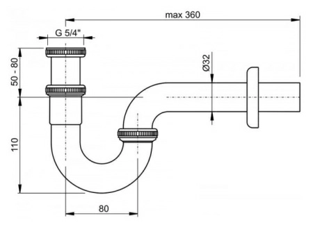 Сифон для раковины AlcaPlast A432 Сифон для раковины AlcaPlast A432