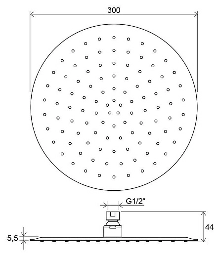 Верхний душ Ravak Chrome 984.00 Slim