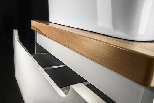 Тумба под умывальник Jorno Wood 60 подвесной белая