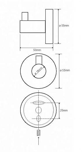 Крючок Bemeta Neo 104106025 5.5 x 5 x 5.5 см, хром матовый