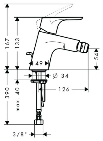 Смеситель Hansgrohe Focus E2 31920000 для биде