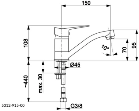 Смеситель Armatura Leonit oднорычажный, для умывальника