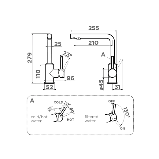 Смеситель для кухни Omoikiri Nakagawa 2 Plus-IB indigo blue