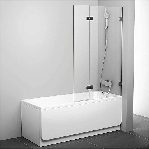 Шторка на ванну Ravak BVS2-100 R Transparent, фурнитура хром