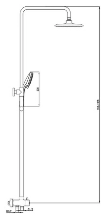 Душевая стойка Ravak DS 090.00 Душевая стойка Ravak DS 090.00