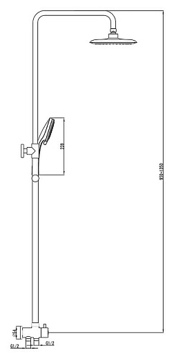 Душевая стойка Ravak DS 090.00