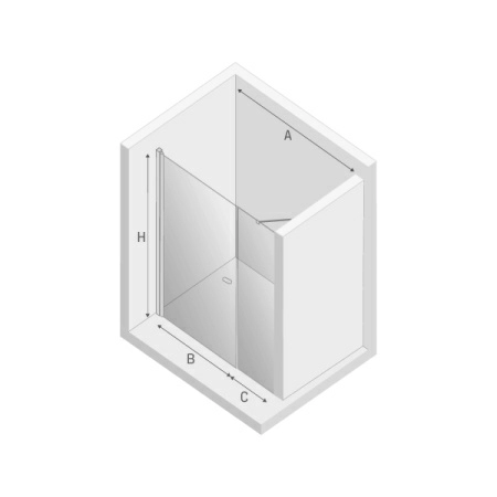 Дверь в нишу New Trendy NEW SOLEO PLUS 120x195 (var 1)