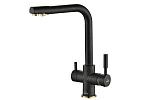 Смеситель для кухни ZorG Steel Hammer SH 552 черный + бронза Смеситель для кухни ZorG Steel Hammer SH 552 черный + бронза