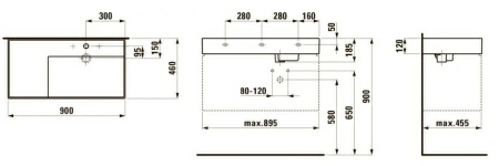 Раковина Laufen Kartell 8.1033.9.000.111.1, подвесной Раковина Laufen Kartell 8.1033.9.000.111.1, подвесной
