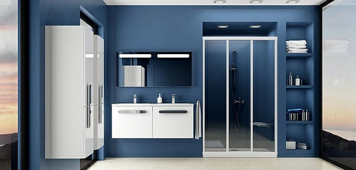 Душевая дверь в нишу Ravak ASDP3-120 Transparent, профиль белый