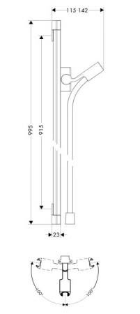 Душевая штанга Hansgrohe PuraVida 27844000