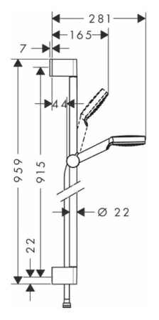 Душевой гарнитур Hansgrohe Crometta Vario 900 26536400 Душевой гарнитур Hansgrohe Crometta Vario 900 26536400