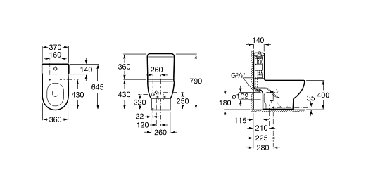 Бачок для унитаза Roca Meridian-N 341240000