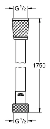 Душевой шланг Grohe Rotaflex 28410001, 175 см, 1/2"-1/2" Душевой шланг Grohe Rotaflex 28410001, 175 см, 1/2"-1/2"