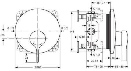 Смеситель Ideal Standard Melange A4719AA для душа Смеситель Ideal Standard Melange A4719AA для душа