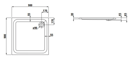 Поддон для душа Laufen Solutions 2.1150.2.000.000.1