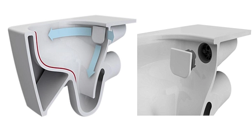 Унитаз Vitra Zentrum 9824B003-7207 крышка микролифт, безободковый