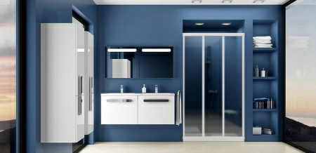 Душевая дверь в нишу Ravak ASDP3-110 Grape, профиль белый