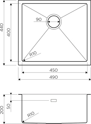 Мойка кухонная Omoikiri Taki 49-U/IF-IN 4973045 нержавеющая сталь Мойка кухонная Omoikiri Taki 49-U/IF-IN 4973045 нержавеющая сталь