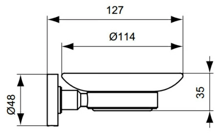 Мыльница Ideal Standard IOM прозрачное стекло Мыльница Ideal Standard IOM прозрачное стекло