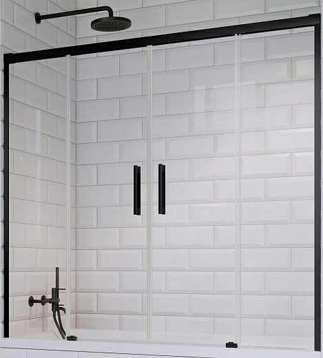 Шторка на ванну Radaway Idea Black PN DWD 180 (прозрачное)