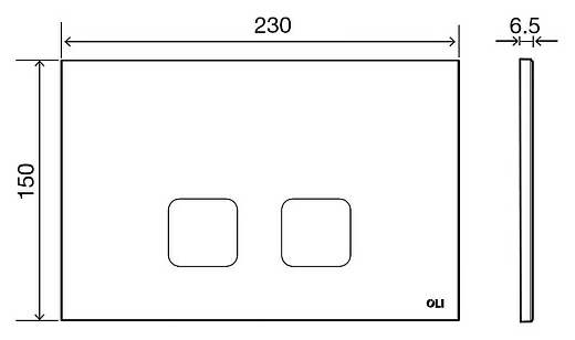 Кнопка смыва механическая OLI Plain 070827 хром