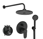 Система скрытого монтажа Ideal Standard Cerafine O Black (6 in 1) , верхний душ 260мм на 2 режима