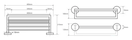 Полка Bemeta Omega 104205072 Полка Bemeta Omega 104205072