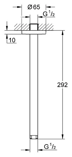 Кронштейн для верхнего душа Grohe Rainshower 28497000