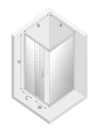 Душевой уголок New Trendy NEW VARIA 100x90x190 (var 3)