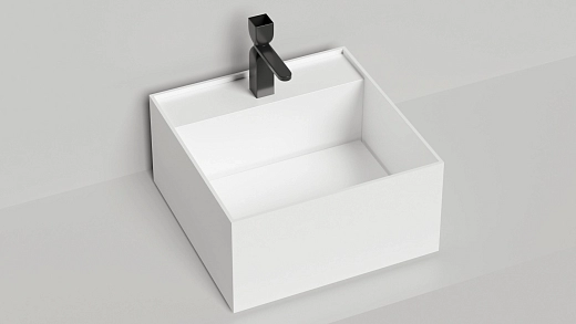 130522TM   Раковина накладная Salini ARMONIA SQUARE TOP 02 (S-Stone, матовый)