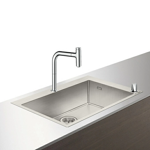 Кухонная комбинация Hansgrohe 660, C71-F660-08, смеситель под сталь