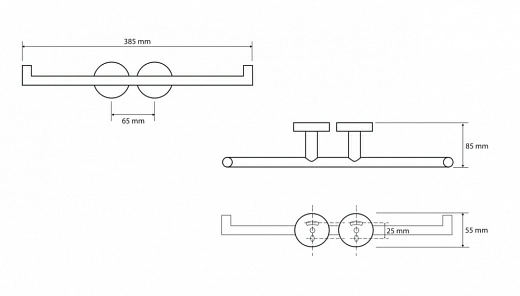 Держатель туалетной бумаги Bemeta White 104201074 38.5 x 8.5 x 5.5 см двойной